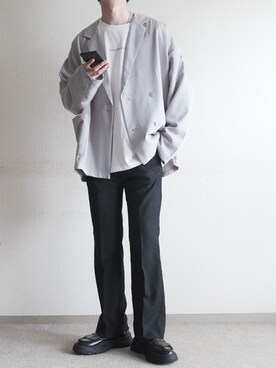 「BASQUE magenta（バスクマゼンタ）のアイテム」を使った、hopeさん（メンズ・168cm）の秋コーディネート
