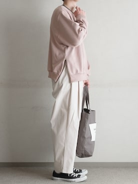 「LILL（リル）のアイテム（スウェット）」を使った、hopeさん（メンズ・168cm）の秋コーディネート