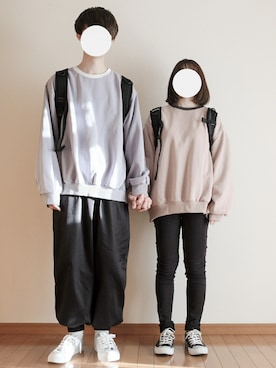 「LILL（リル）のアイテム（スウェット）」を使った、hopeさん（メンズ・168cm）の冬コーディネート