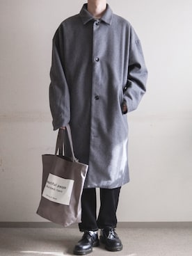 「ZIP FIVE（ジップファイブ）のアイテム（チェスターコート）」を使った、hopeさん（メンズ・168cm）の冬コーディネート