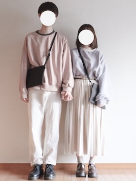 「LILL（リル）のアイテム（スウェット）」を使った、hopeさん（メンズ・168cm）の冬コーディネート