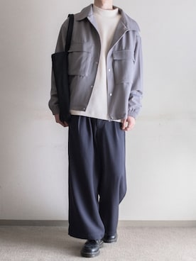 「ネイビーコーデ」｜「アイテム（ブルゾン）」を使った、hopeさん（メンズ・168cm）の春コーディネート