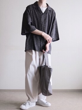 「フラワープリント」｜「アイテム（タンクトップ）」を使った、hopeさん（メンズ・168cm）の春コーディネート