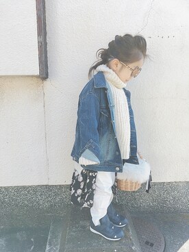 「Right-on（ライトオン）のアイテム（オールインワン・サロペット）」を使った、* 𝚝𝚘𝚛𝚒𝚌𝚘𝚝*さん（キッズ・90cm）の冬コーディネート