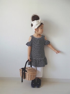 「A part by（アパートバイ）のアイテム」を使った、* 𝚝𝚘𝚛𝚒𝚌𝚘𝚝*さん（キッズ・100cm）の夏コーディネート