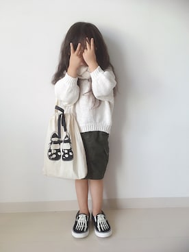 「AZUL by moussy（アズールバイマウジー）のアイテム」を使った、* 𝚝𝚘𝚛𝚒𝚌𝚘𝚝*さん（キッズ・100cm）の秋コーディネート