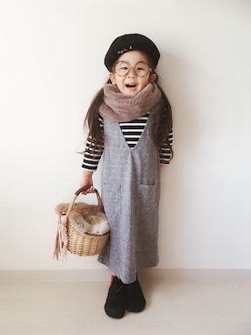 「しまむら（シマムラ）のアイテム」を使った、* 𝚝𝚘𝚛𝚒𝚌𝚘𝚝*さん（キッズ・100cm）の秋コーディネート