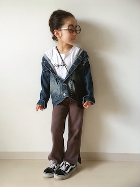 「BRANSHES（ブランシェス）のアイテム（ジャケット/アウター）」を使った、* 𝚝𝚘𝚛𝚒𝚌𝚘𝚝*さん（キッズ・100cm）の春コーディネート