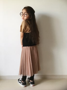 「AZUL by moussy（アズールバイマウジー）のアイテム」を使った、* 𝚝𝚘𝚛𝚒𝚌𝚘𝚝*さん（キッズ・110cm）の秋コーディネート