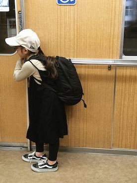「GLOBAL WORK（グローバルワーク）のアイテム（ワンピース/ドレス）」を使った、* 𝚝𝚘𝚛𝚒𝚌𝚘𝚝*さん（キッズ・110cm）の秋コーディネート