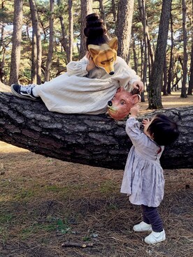 「petit main（プティマイン）のアイテム（レッグウェア）」を使った、* 𝚝𝚘𝚛𝚒𝚌𝚘𝚝*さん（キッズ・110cm）の冬コーディネート