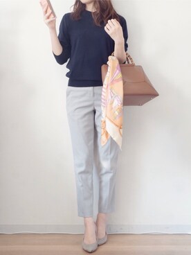 「GOUT COMMUN（グーコミューン）のアイテム」を使った、momo775pさん（レディース・160cm）の春コーディネート