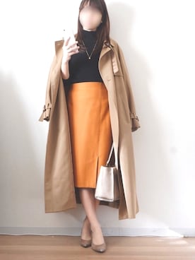 AMERI(アメリ)の「MINIMAL FLARE LONG TRENCH COAT(トレンチコート AMERI(アメリ)の「MINIMAL FLARE LONG TRENCH COAT(トレンチコート