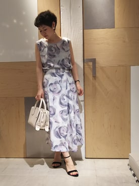 「MODALU（モダルー）のアイテム」を使った、USHIODAさん（レディース・154cm）の夏コーディネート