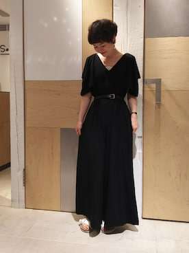 「Balcony and Bed（バルコニーアンドベッド）のアイテム（オールインワン・サロペット）」を使った、USHIODAさん（レディース・154cm）の夏コーディネート