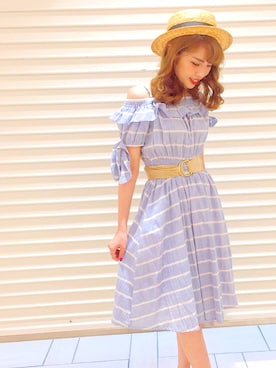 「BSTR」｜「アイテム（ワンピース/ドレス）」を使った、REDYAZELさん（レディース・155cm）の夏コーディネート