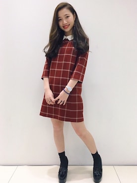 「REDYAZEL（レディアゼル）のアイテム（ワンピース）」を使った、REDYAZELさん（レディース・153cm）の秋コーディネート