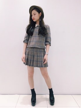 「REDYAZEL（レディアゼル）のアイテム（シャツ/ブラウス）」を使った、REDYAZELさん（レディース・153cm）の秋コーディネート