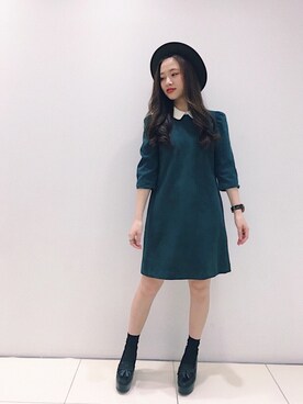 「BSTR」｜「アイテム（ワンピース/ドレス）」を使った、REDYAZELさん（レディース・153cm）の秋コーディネート