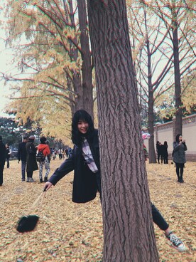 「PULL&BEAR（プルアンドベア）のアイテム（その他アウター）」を使った、Monaさん（レディース・164cm）の秋コーディネート