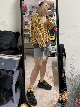 「5（ファイブ）のアイテム（その他トップス）」を使った、liee🇹🇼さん（レディース・152cm）の秋コーディネート