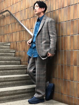 「平成最後のWEARISTAセンバツ」｜「アイテム（スラックス）」を使った、Taiseiさん（メンズ・171cm）の春コーディネート