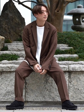 「センター分け」｜「アイテム（ジャケット/アウター）」を使った、Taiseiさん（メンズ・171cm）の秋コーディネート