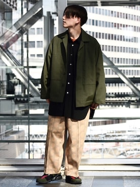 「markaware（マーカウェア）のアイテム（ブルゾン）」を使った、Taiseiさん（メンズ・171cm）の秋コーディネート