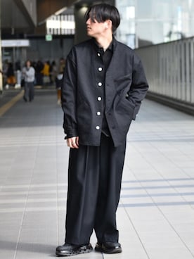 「センター分け」｜「アイテム（ジャケット/アウター）」を使った、Taiseiさん（メンズ・171cm）の冬コーディネート