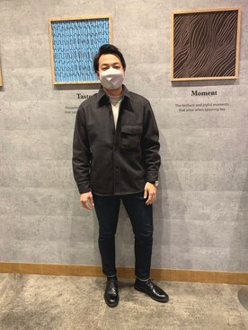 「無印良品」｜JIMさん（メンズ・175cm）の冬コーディネート