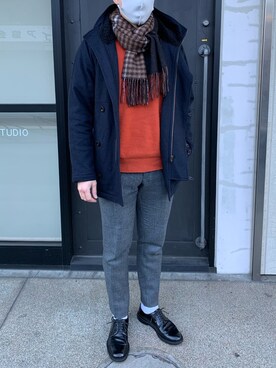 「Paul Smith（ポールスミス）のアイテム（その他アウター）」を使った、JIMさん（メンズ・175cm）の冬コーディネート