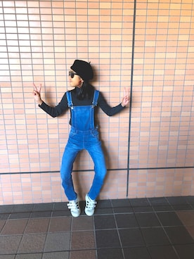 「ZARA KIDSのアイテム（ニット/セーター、ブラック系）」を使った、sanaさん（キッズ・136cm）の秋コーディネート