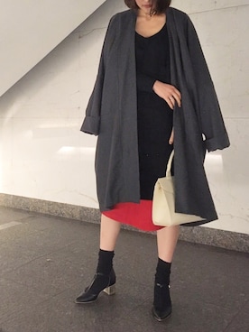 「VINTAGE（ヴィンテージ）のアイテム（スカート）」を使った、Shizuka*さん（レディース・164cm）の冬コーディネート
