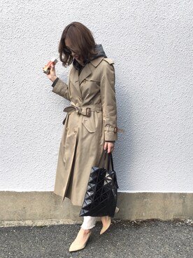 「カットオフ」｜「アイテム（トレンチコート）」を使った、Shizuka*さん（レディース・164cm）の春コーディネート