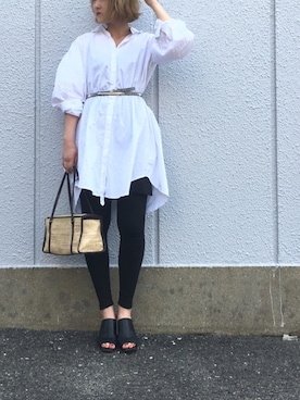 「アイテム（レギンス/スパッツ）」を使った、Shizuka*さん（レディース・164cm・20代）の春コーディネート