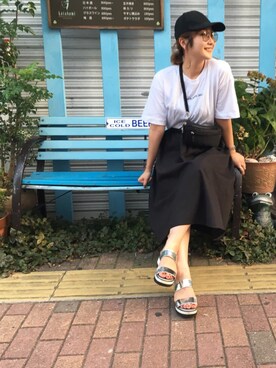 「H&M（エイチ・アンド・エム）のアイテム（キャップ）」を使った、Shizuka*さん（レディース・164cm）の夏コーディネート