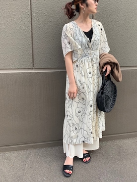 「H&M（エイチ・アンド・エム）のアイテム（サンダル）」を使った、Shizuka*さん（レディース・164cm）の夏コーディネート
