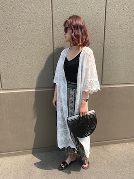 「H&M（エイチ・アンド・エム）のアイテム（サンダル）」を使った、Shizuka*さん（レディース・164cm）の夏コーディネート