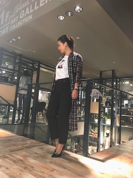 「デニムから始まったライフスタイルブランド」｜「アイテム（パンプス）」を使った、miduki48さん（レディース・164cm）の夏コーディネート