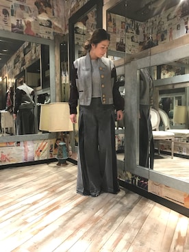 「デニムから始まったライフスタイルブランド」｜「アイテム（ジャケット/アウター）」を使った、miduki48さん（レディース・164cm）の冬コーディネート