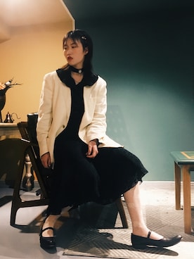「Yohji Yamamoto（ヨウジヤマモト）のアイテム（その他シューズ）」を使った、壹_叁贰さん（レディース・166cm）の春コーディネート