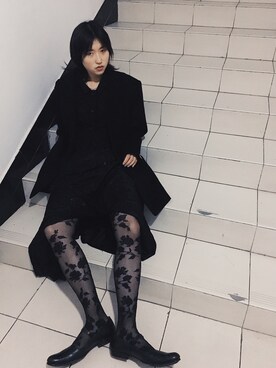 「Yohji Yamamoto（ヨウジヤマモト）のアイテム（その他シューズ）」を使った、壹_叁贰さん（レディース・166cm）の春コーディネート