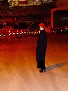 「vetements」｜「アイテム（チェスターコート）」を使った、hikaruさん（レディース・155cm）の冬コーディネート