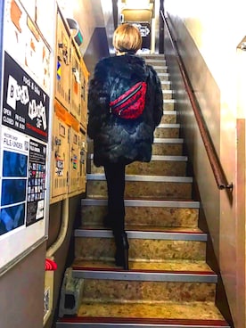「OPENING CEREMONY（オープニングセレモニー）のアイテム（スウェット）」を使った、hikaruさん（レディース・155cm）の冬コーディネート