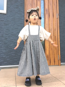 「こども ビームス（コドモビームス）のアイテム（その他シューズ）」を使った、waka☺︎さん（キッズ・80cm）の夏コーディネート