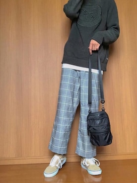 「Guess（ゲス）のアイテム（バッグ）」を使った、でえぢさん（メンズ・175cm）の冬コーディネート