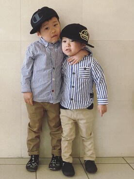 「5歳」｜「アイテム（チノパンツ）」を使った、TOKIさん（キッズ・100cm）の春コーディネート