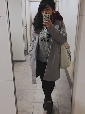 「AS KNOW AS PINKY（アズノゥアズピンキー）のアイテム（ブーティ）」を使った、Ayaさん（レディース・156cm）の冬コーディネート