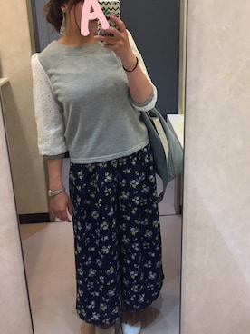 「AS KNOW AS PINKY（アズノゥアズピンキー）のアイテム（サンダル）」を使った、Ayaさん（レディース・156cm）の春コーディネート