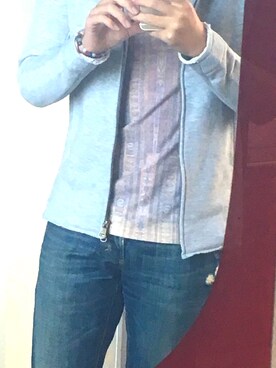 「FOREVER 21（フォーエバー トゥエンティーワン）のアイテム（Tシャツ/カットソー、ブラウン系）」を使った、きい🔑さん（メンズ・175cm）の冬コーディネート